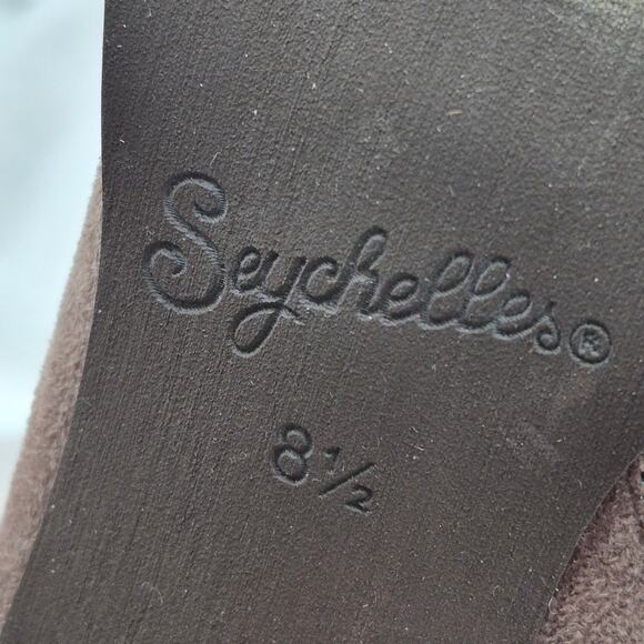 New Seychelles Paragon Boot heeled bootie Brown sueded women's size 8.5 - Picture 7 of 8